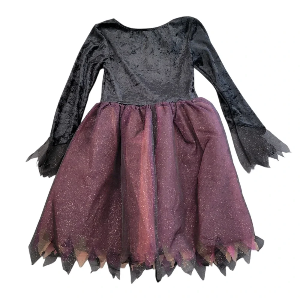 Gymboree 2006‎ Fairy Tale Good Witch Costume Dress Hat Girls 7-8 Black Purple